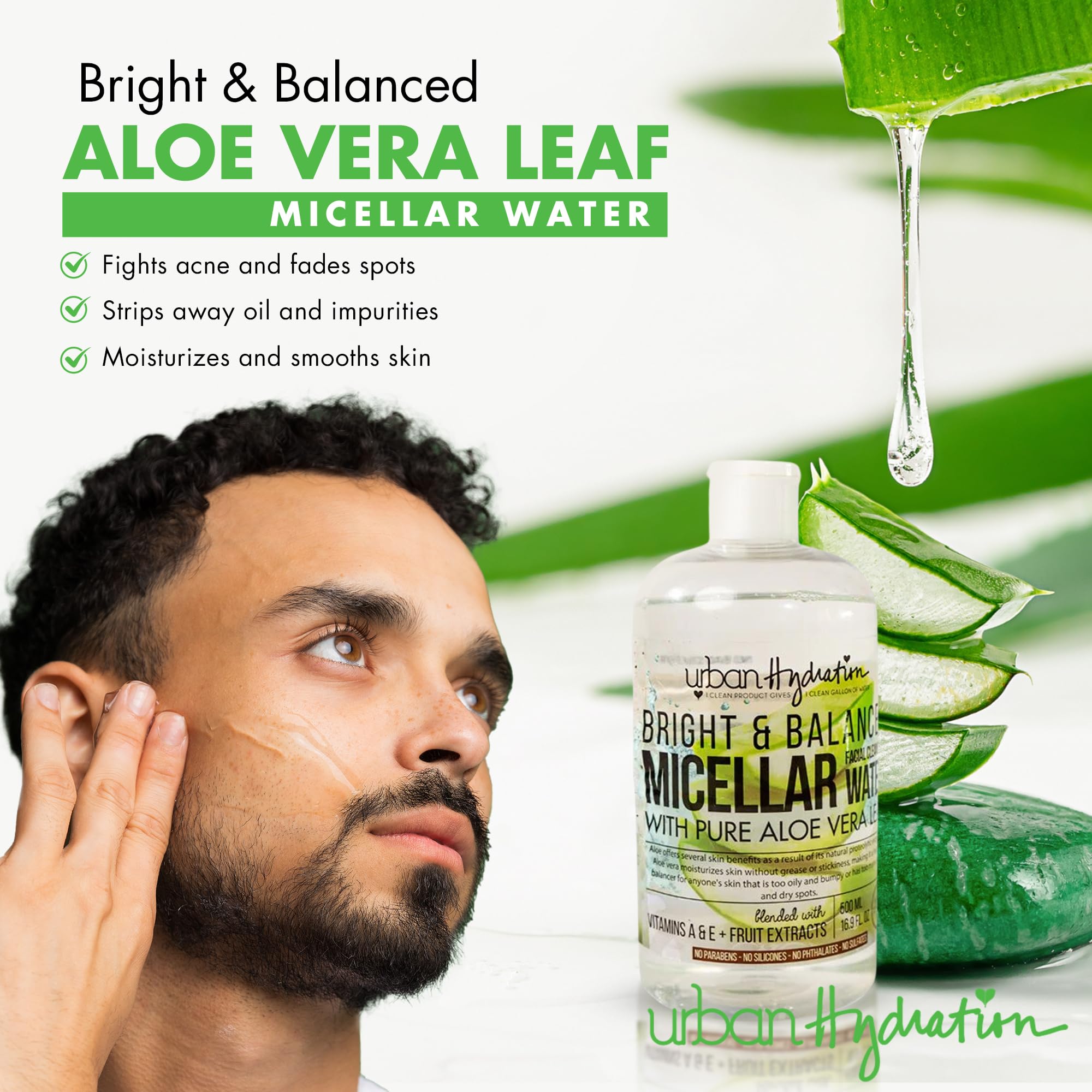 Urban Hydration bottle held in hand showing 10 oz scale convenience