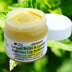 Urban ReLeaf ingredient label showing natural lemon balm and lysine benefits