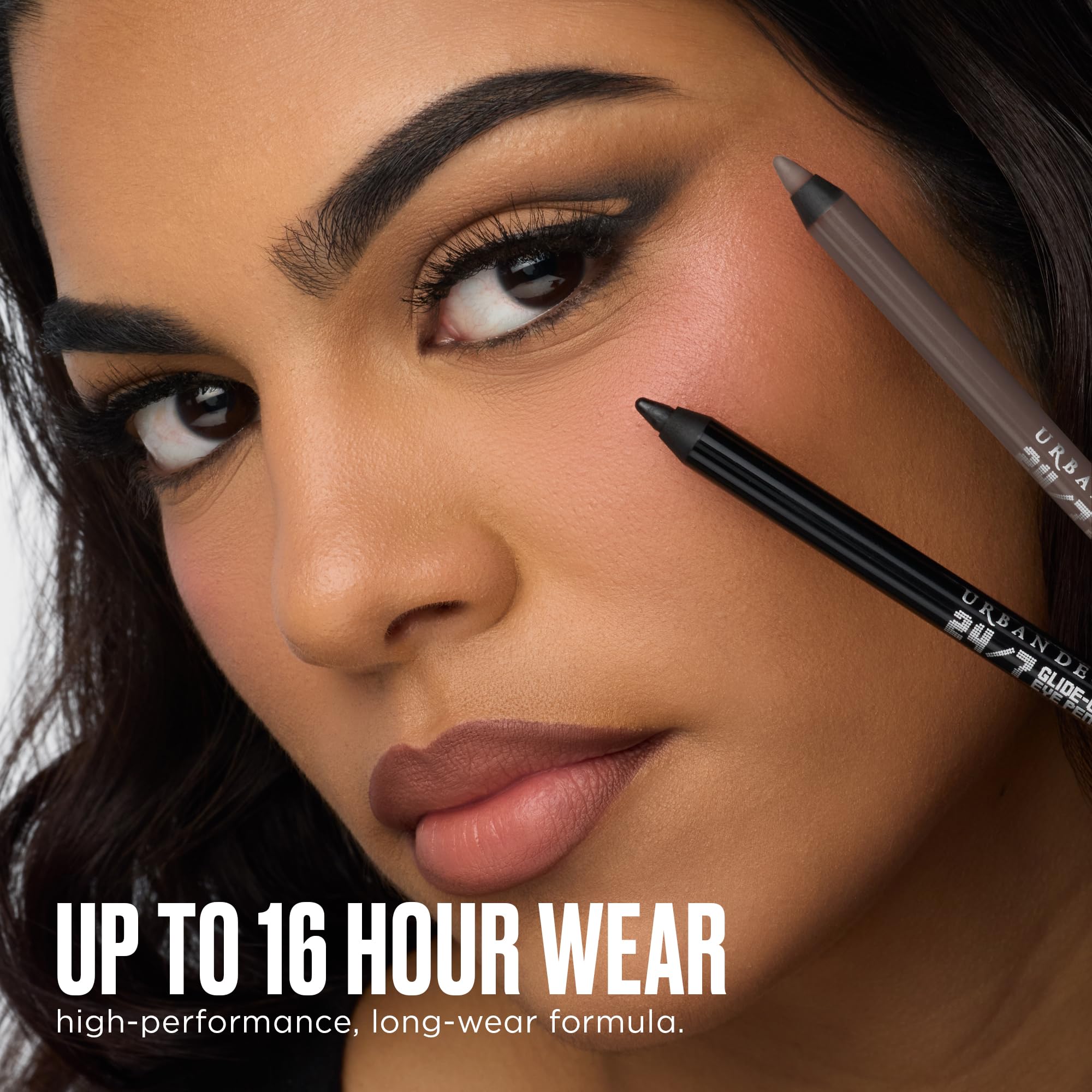 URBAN DECAY Smog texture stroke on paper highlighting creamy formula and easy smudging