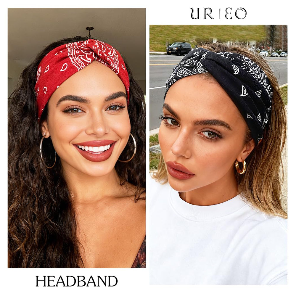 Urieo close-up of headband fabric texture highlighting soft polyester comfort