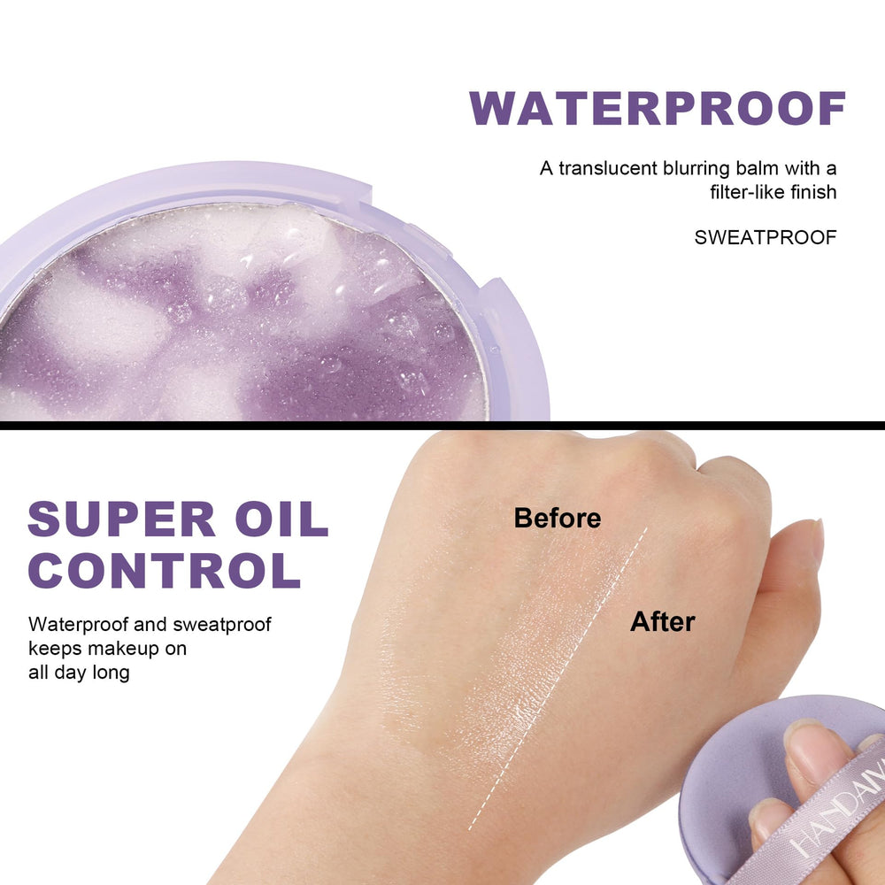 URQT fingertip blending the balm for instant pore-blurring benefit