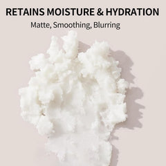 URQT blurring balm before and after split face showing smoother pores and softened lines