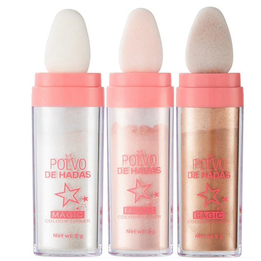 URQT trio front packaging showing three shimmer sticks for versatile highlight