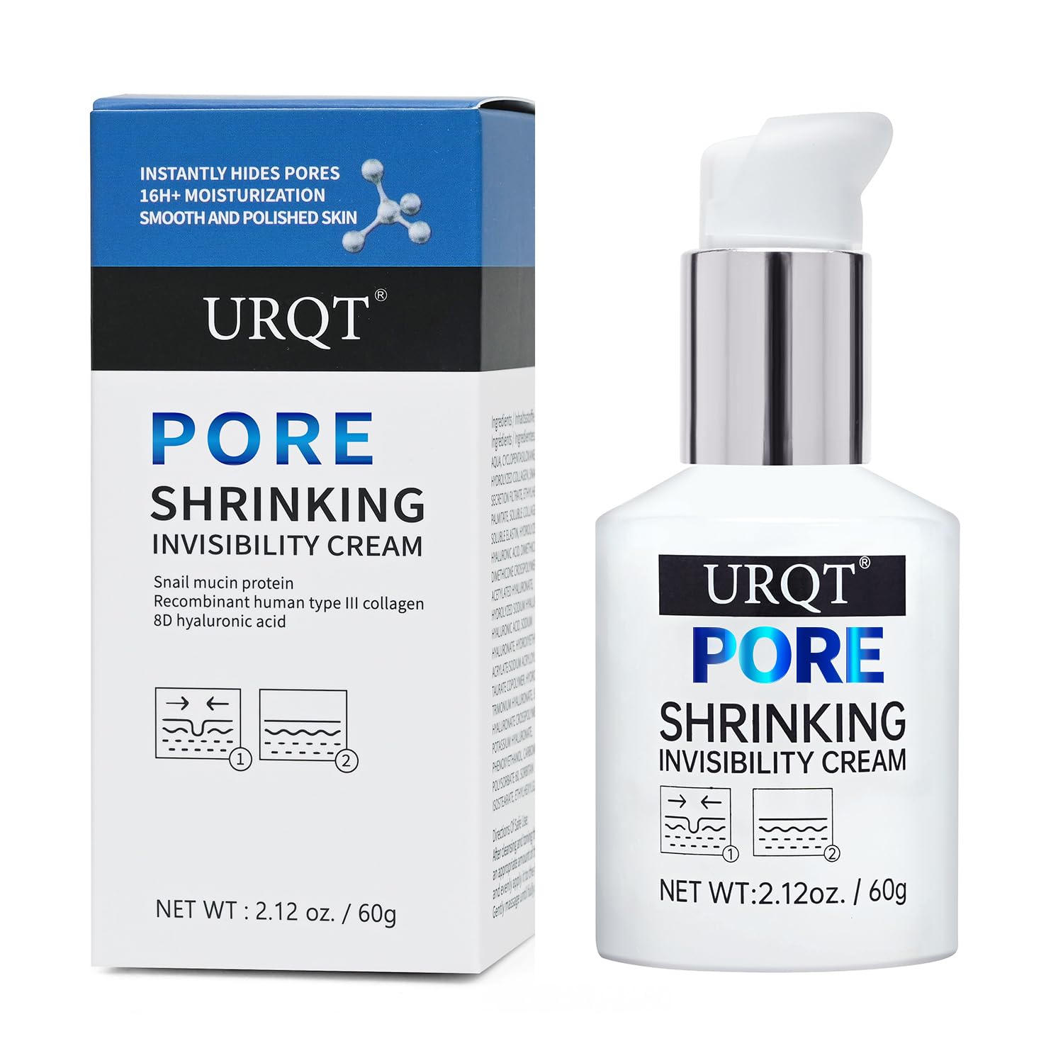 URQT front packaging showing product and benefit for smoother skin