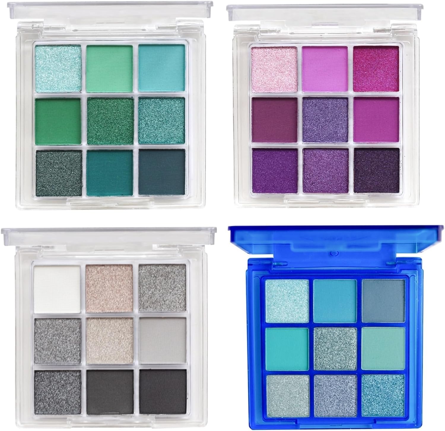 URQT palette collection front open showing four color families and easy travel benefit
