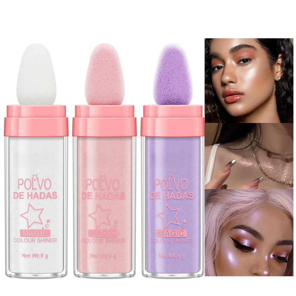 URQT front packaging of three fairy dust sticks showing color trio benefit