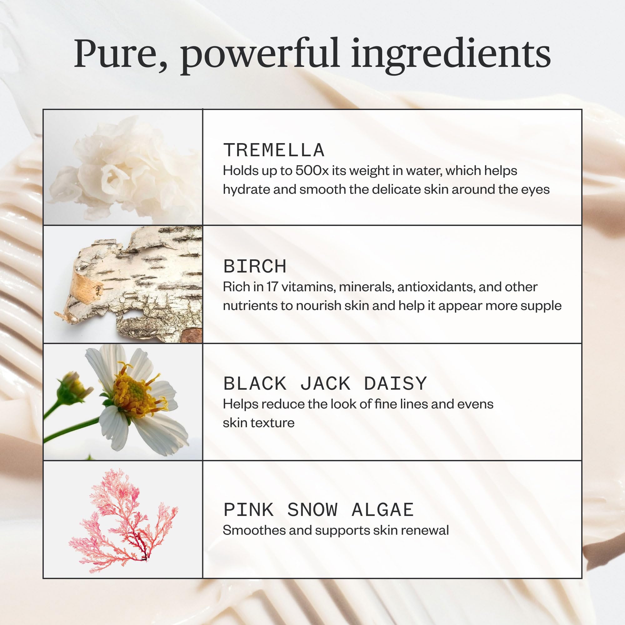 Ursa Major cream texture swirl showing rich, hydrating consistency benefit