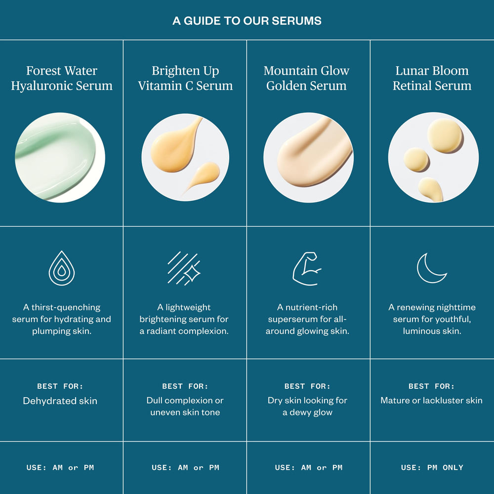 Ursa Major applying serum to face for instant moisture boost