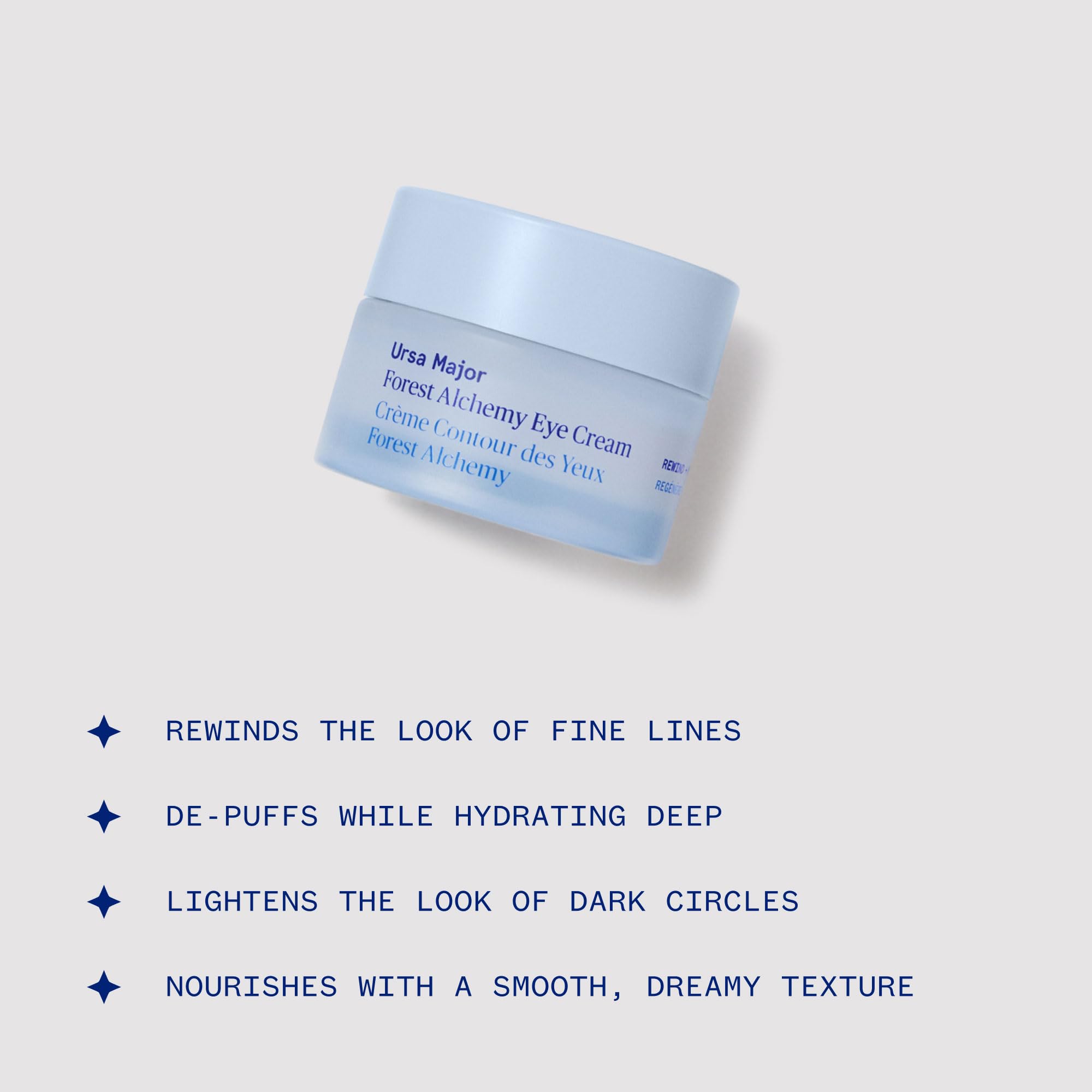 Ursa Major jar open with cream visible for easy access and travel-friendly benefit