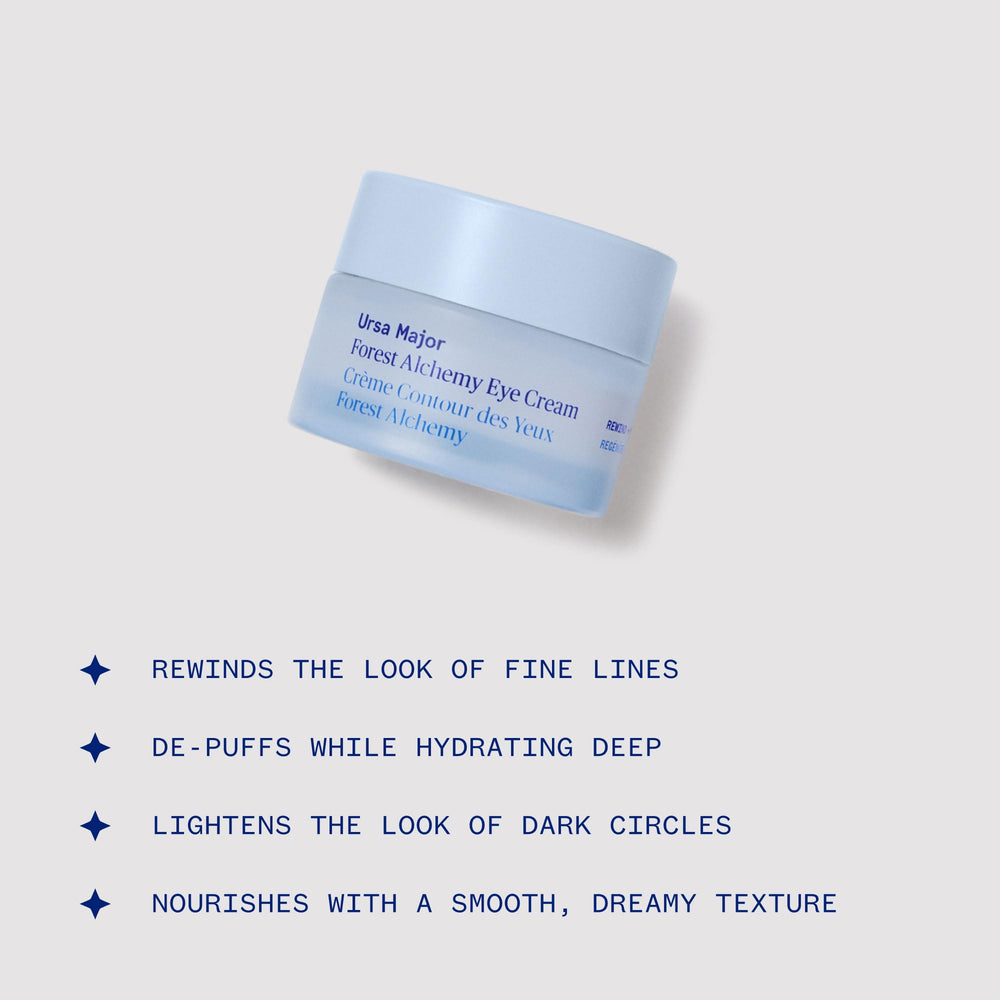 Ursa Major jar open with cream visible for easy access and travel-friendly benefit