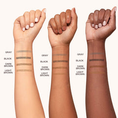 Ursoulney gray swatches on skin to match natural brow tones