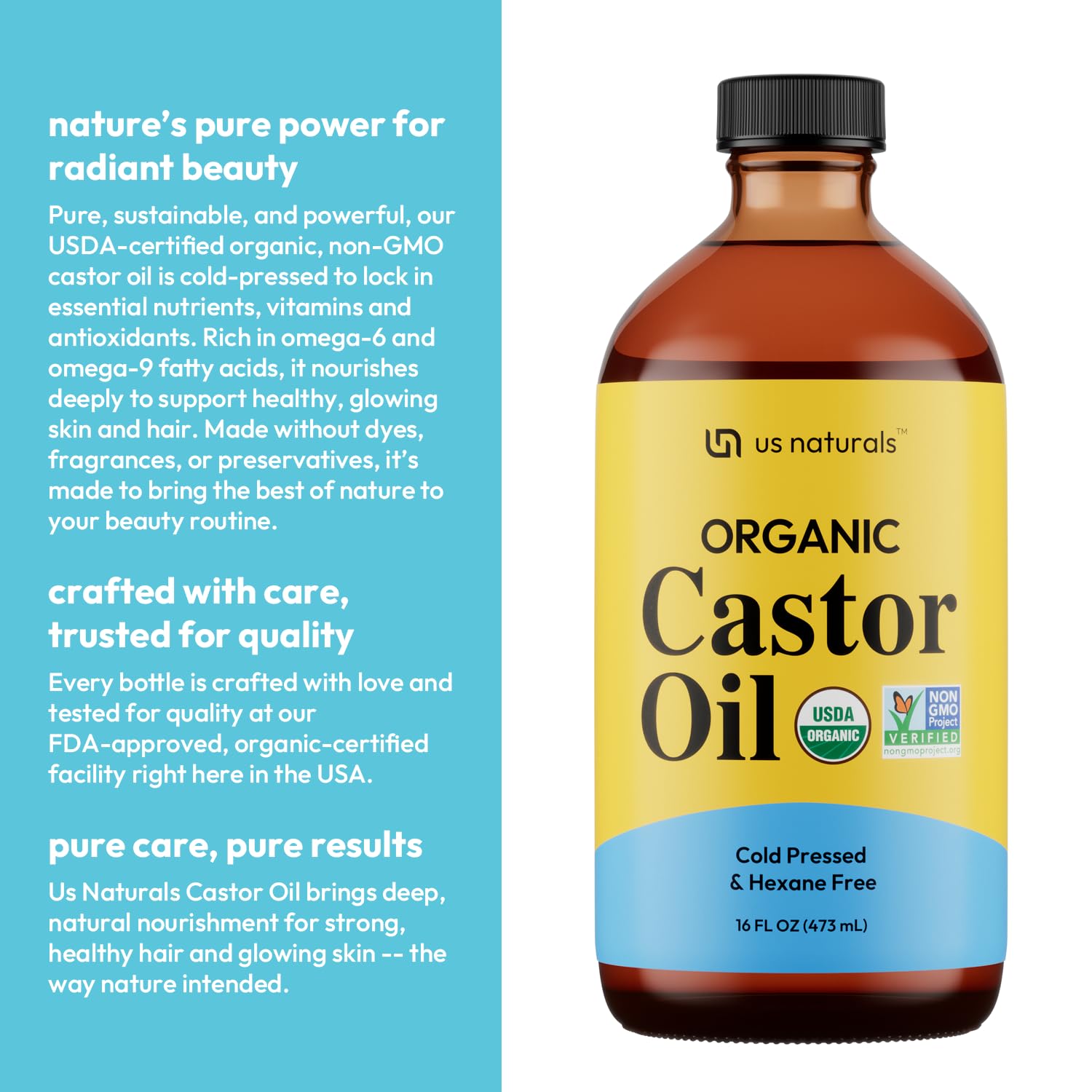 Us Naturals with DIY ingredients layout illustrating mixability for custom beauty recipes