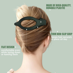 USDNICE clip holding half-up hairstyle demonstrating stable everyday wear