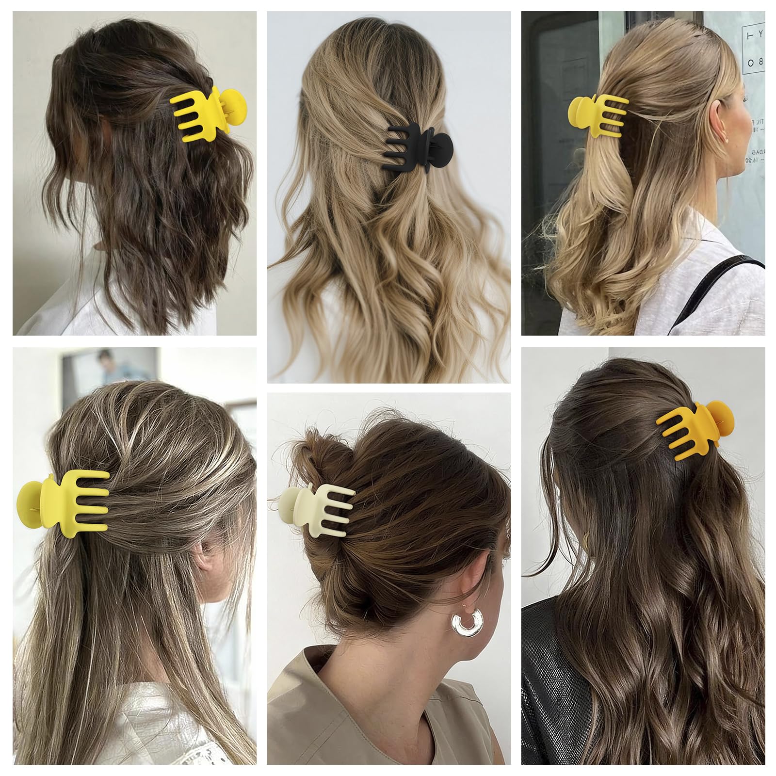 USDNICE clip securing a half-up hairstyle for quick styling