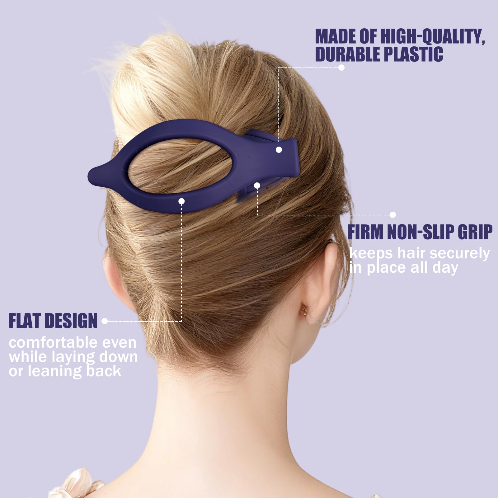 USDNICE clip securing a half-up hairstyle for quick daily styling and secure hold