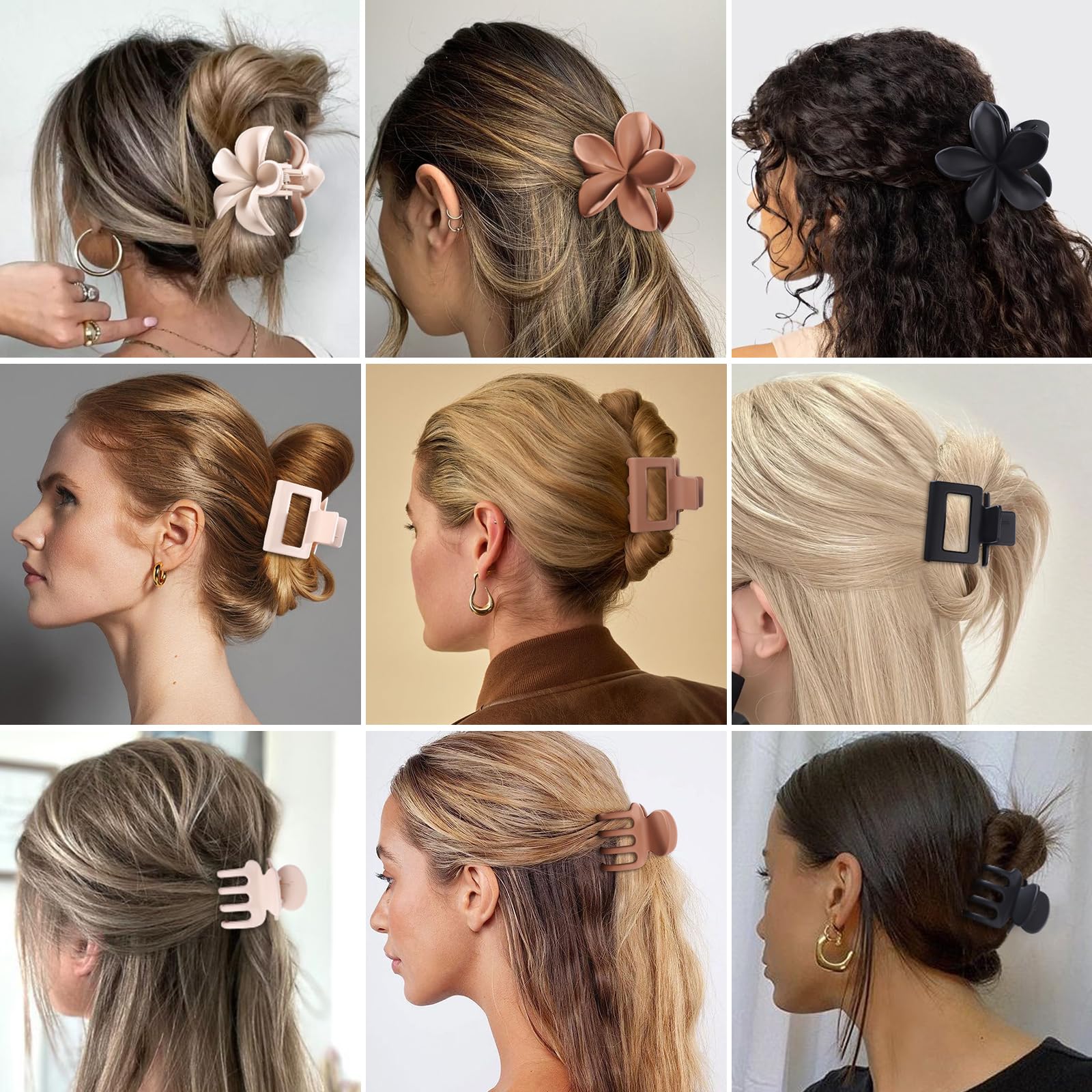 USDNICE stacked clips displaying color options and easy daily access