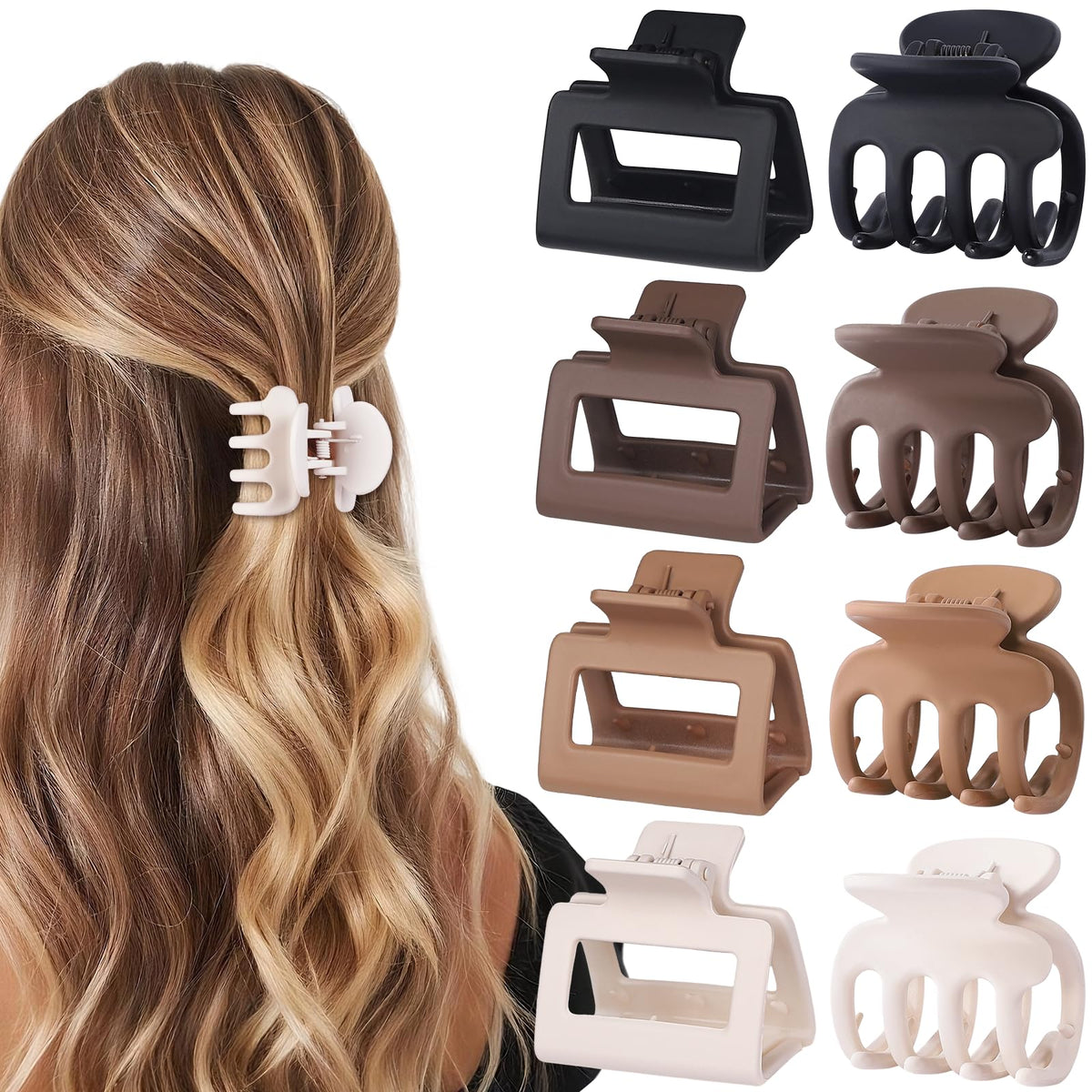 USDNICE front packaging showing eight matte brown clips and benefits