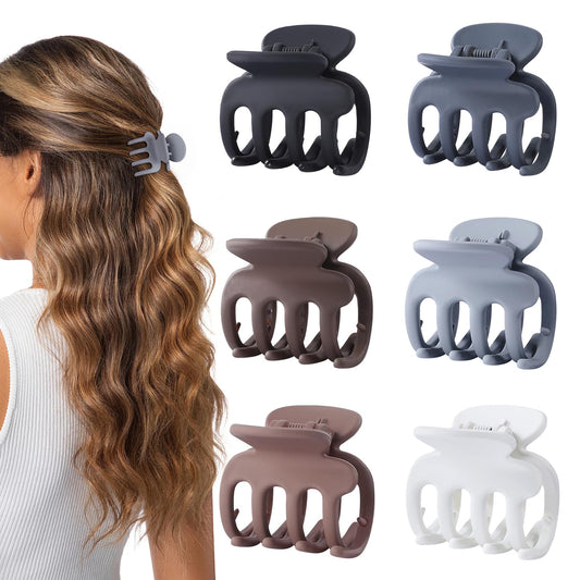 USDNICE front view of six neutral clips showing colors and compact benefit