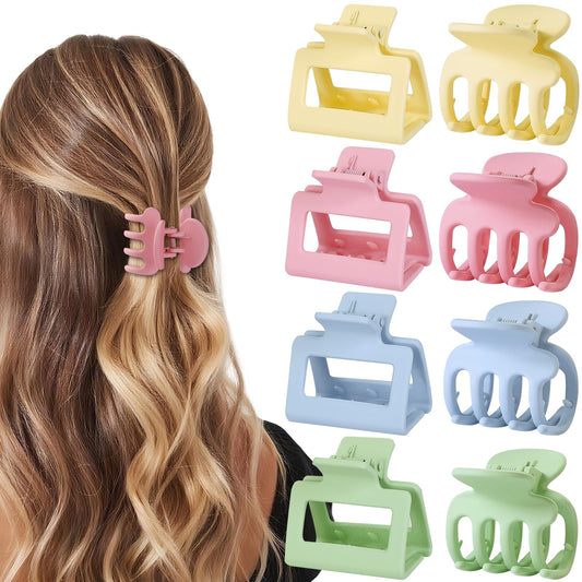 USDNICE front view of 8-piece clip set showing colorful matte finish and compact design