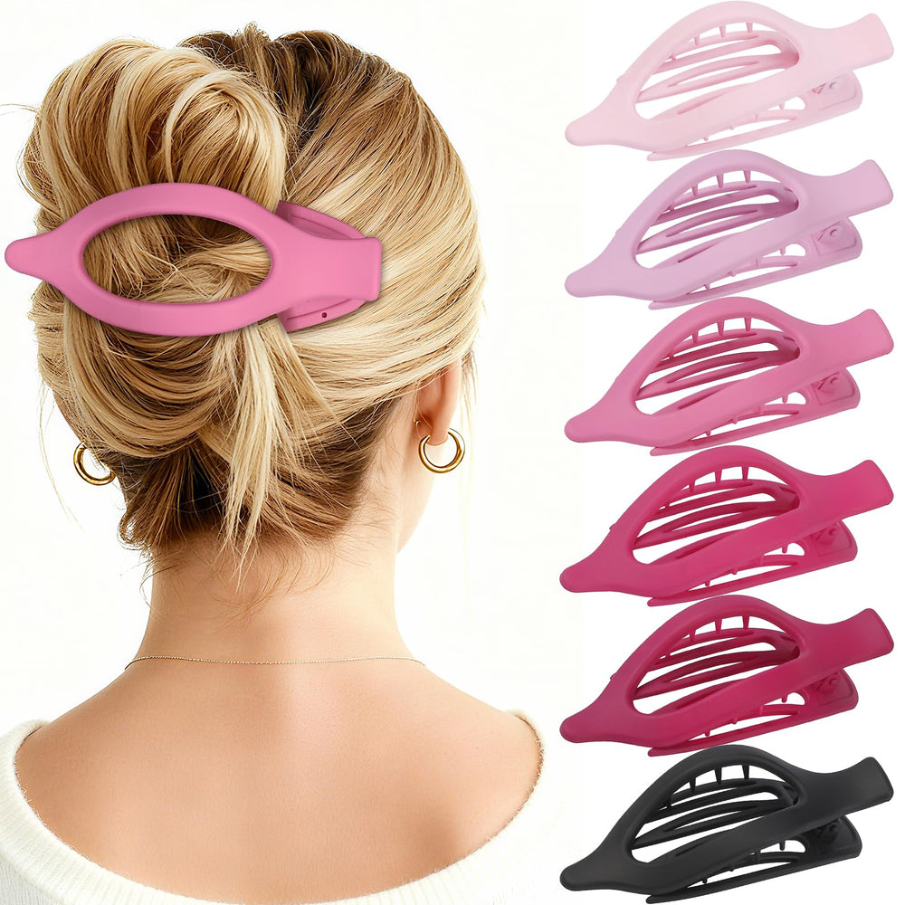 USDNICE front view of six matte oval clips showing color mix and neat hold