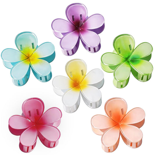 USDNICE front packaging showing six flower clips and vibrant colors for styling