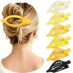 USDNICE six yellow clips front view showing neat matte finish and easy selection benefit