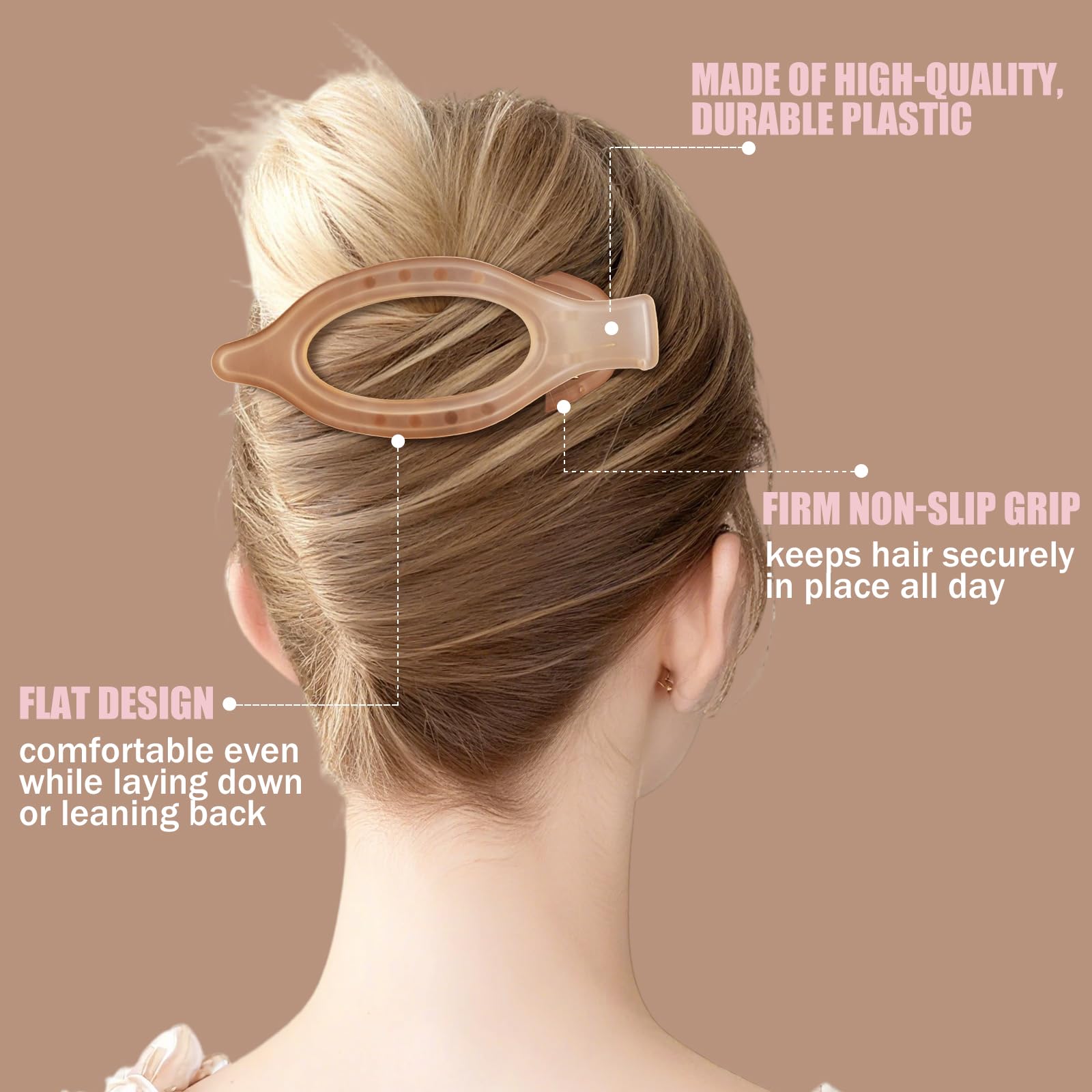 USDNICE clipping a thick hair section to show reliable grip for volume