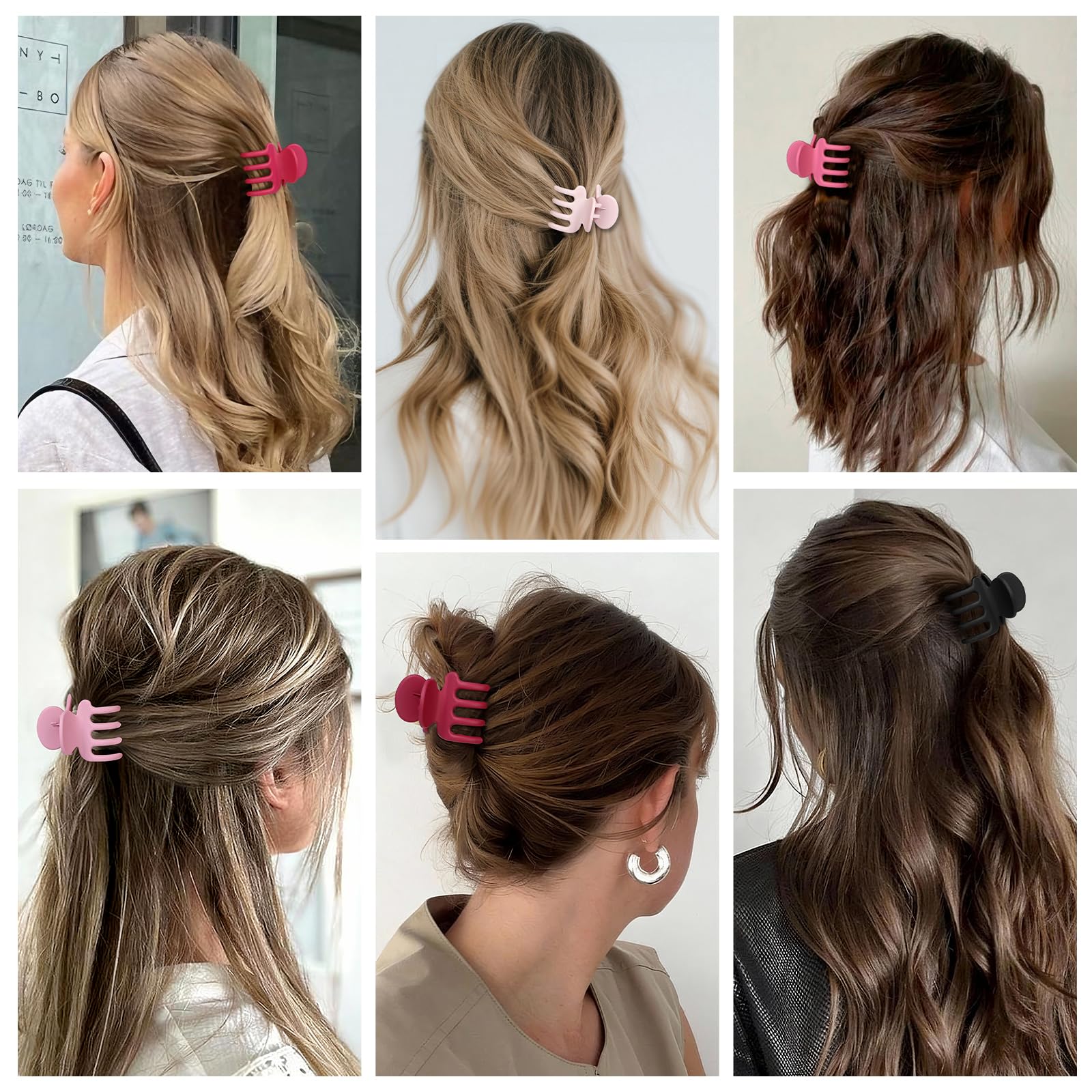 USDNICE in use securing a half-up hairstyle demonstrates secure comfortable hold