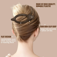 USDNICE clip holding a loose bun without creasing hair or pulling