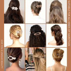 USDNICE layout of three clip styles illustrating styling versatility