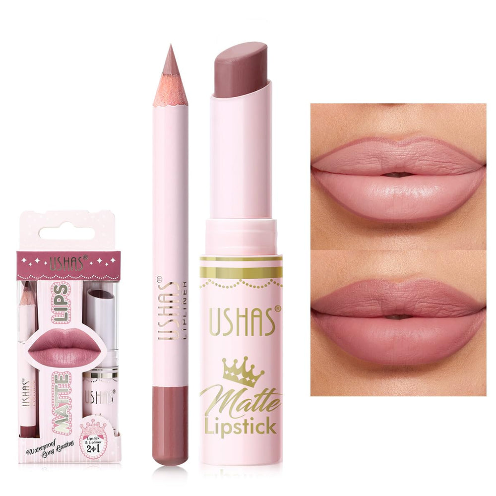 USHAS front view of 2 in 1 lip pen showing both ends and color S9