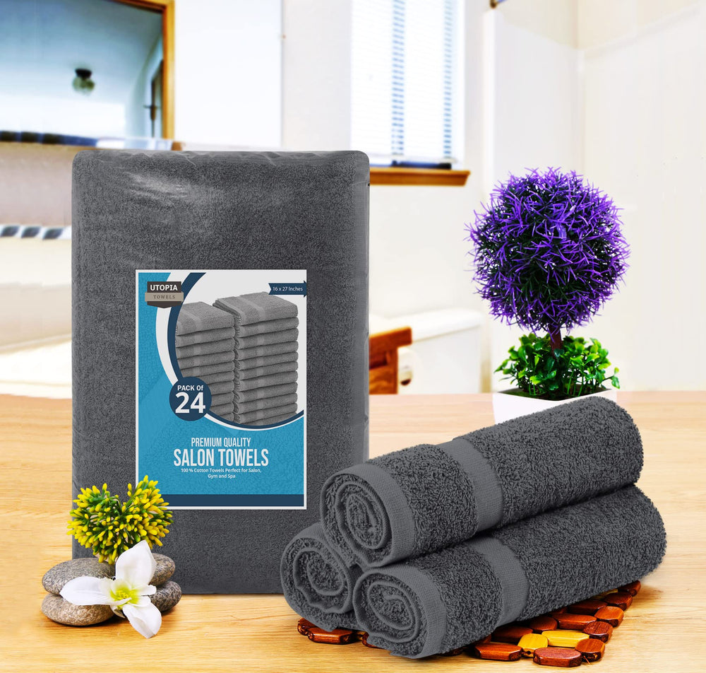 Utopia Towels close-up of ring-spun cotton weave highlighting soft absorbent texture