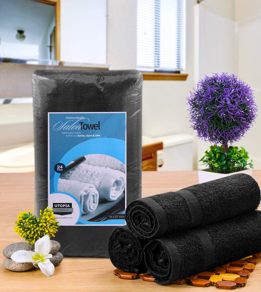 Utopia Towels single towel spread out to display full 16 by 27 inch size