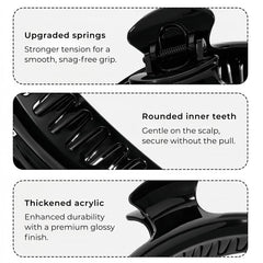 UVANKAUP metal spring and dual teeth detail showing reinforced grip for heavy hair