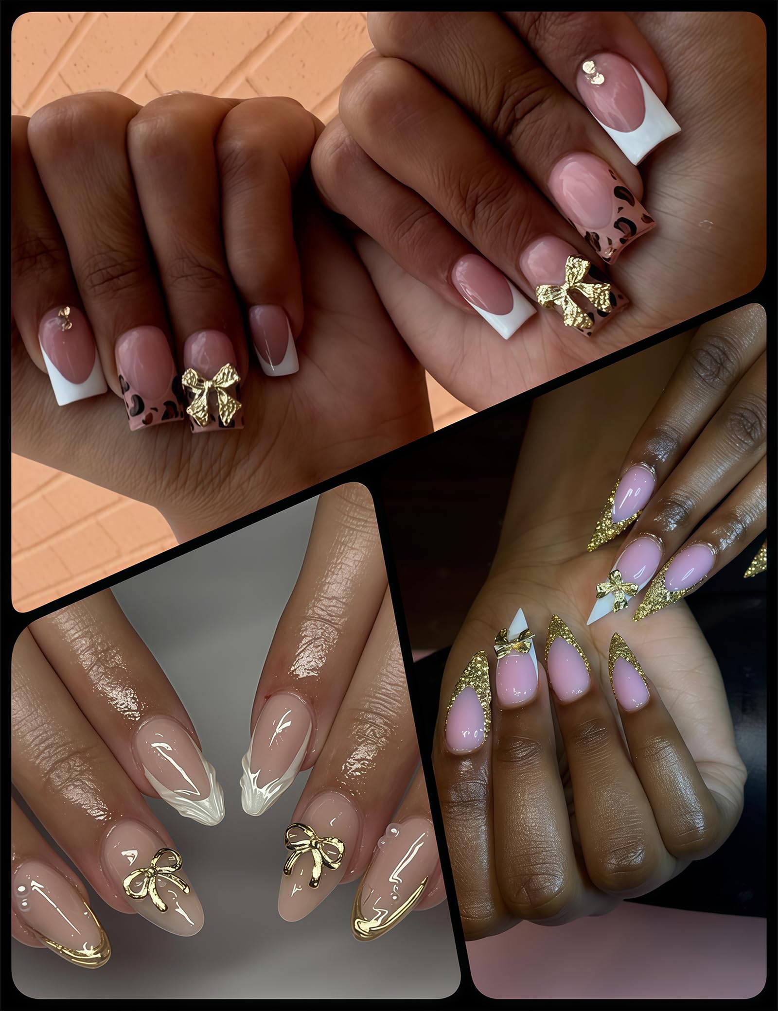UWETIME bow featured on bridal manicure illustrating elegant detail and event-ready impact
