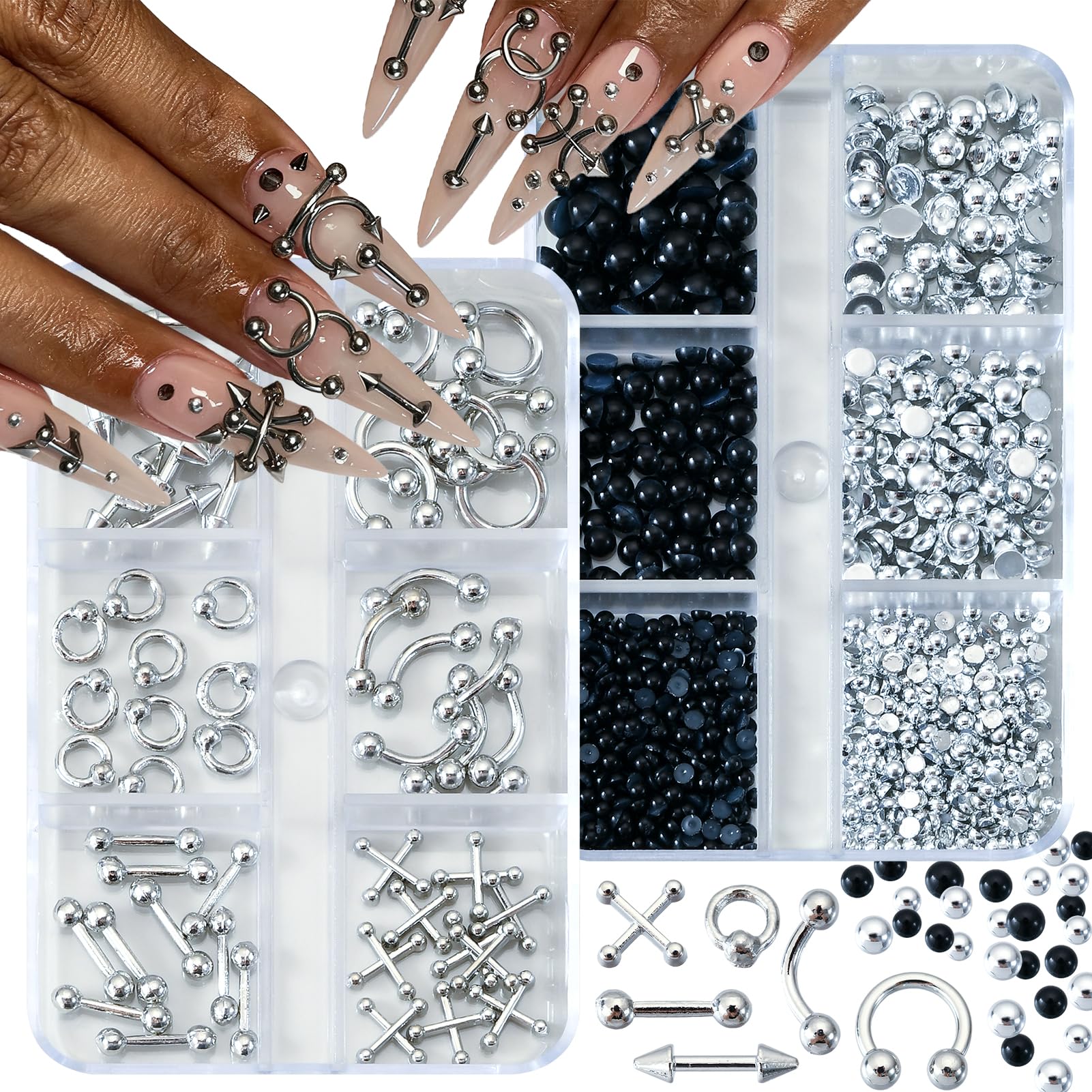 UWETIME flat-back pearl beads detailed view, offers contrast and lightweight option