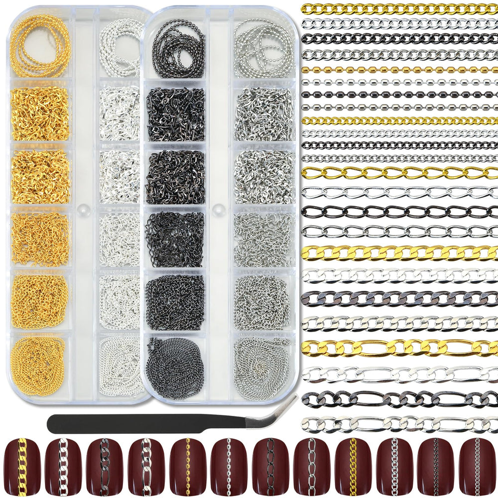 UWETIME front packaging showing 24 strips and included tweezers, organizing convenience