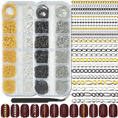 UWETIME front packaging showing 24 strips and included tweezers, organizing convenience