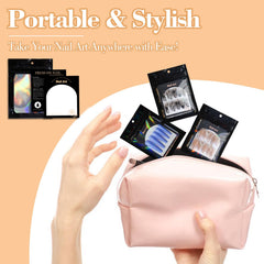 Uyolaxed display card front with press-on nails mounted, makes browsing easy