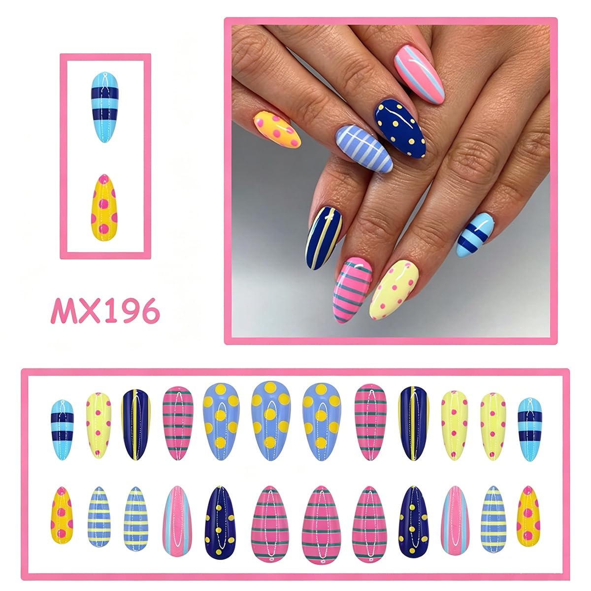 UZJXQ close-up of stripe and polka dot design highlights playful summer style