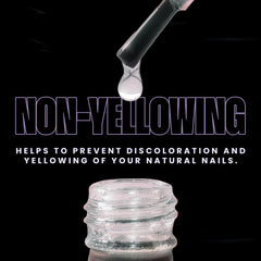 V Beauty Pure in-salon nail prep being applied to nails for improved gel and acrylic bonding