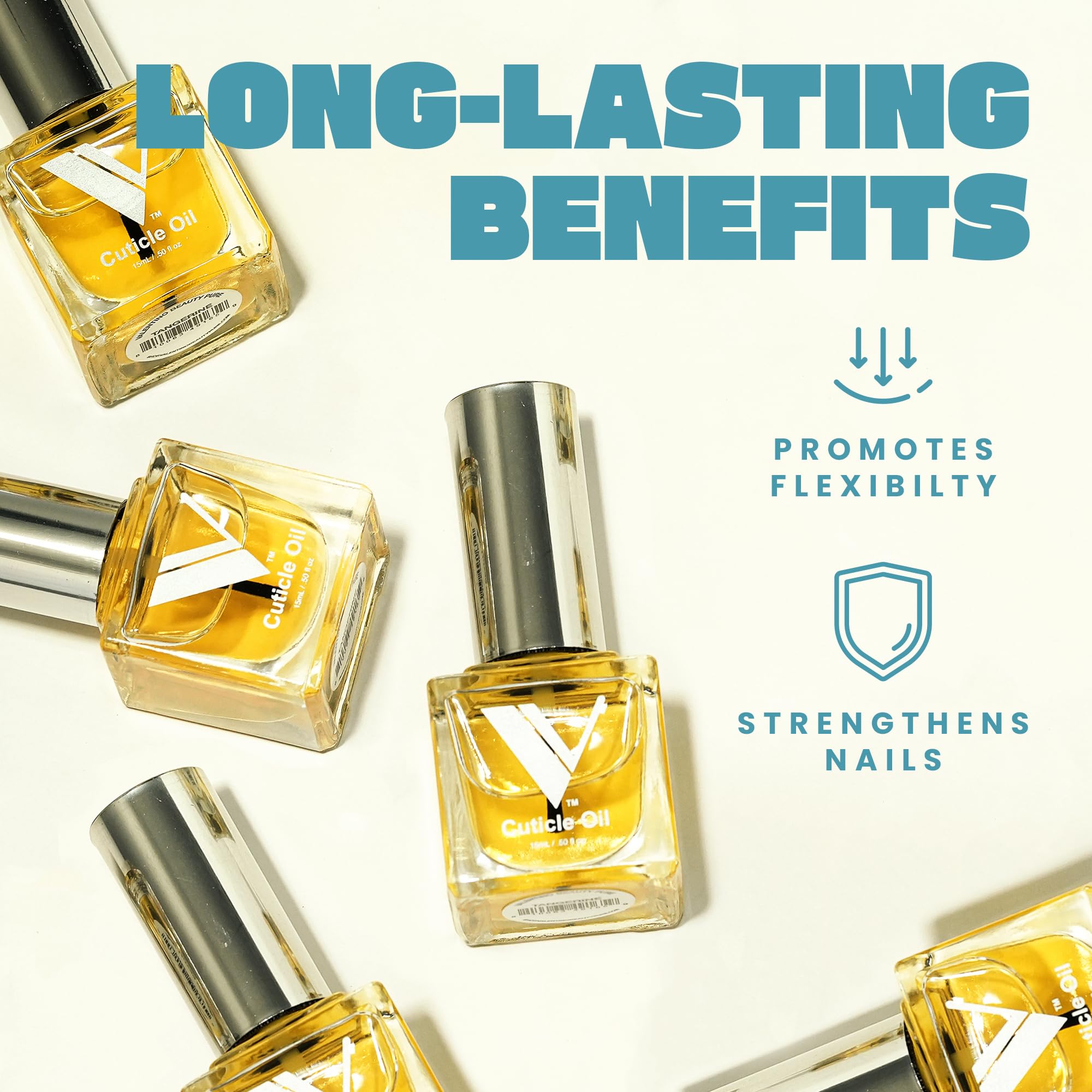 V Beauty Pure applied to cuticle demonstrating smooth massaging and instant nourishment