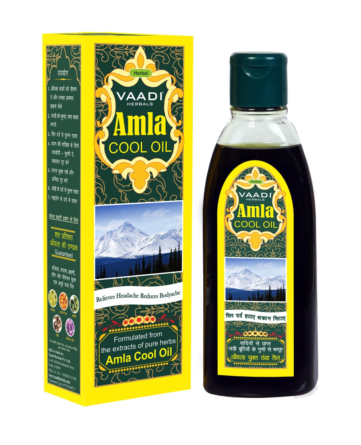 Vaadi Herbals oil texture close-up demonstrating light, non-greasy absorption benefit