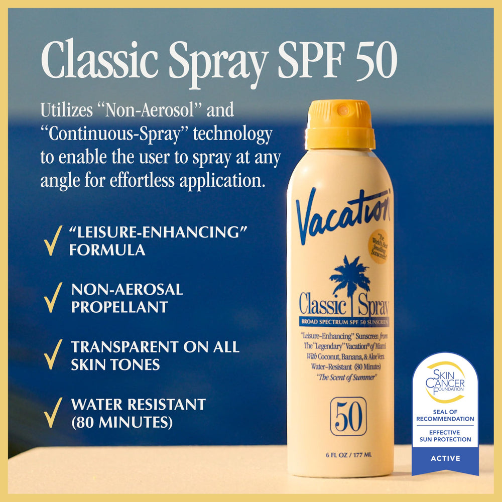 VACATION spray nozzle close-up for even continuous application