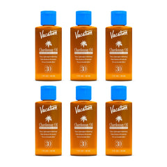 VACATION front packaging showing six mini bottles and travel convenience