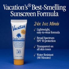 VACATION applying sunscreen on forearm demonstrating invisible, even coverage
