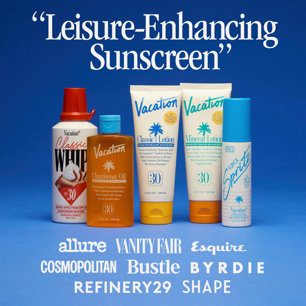 VACATION open cap with lotion dispensing for precise, no-waste application