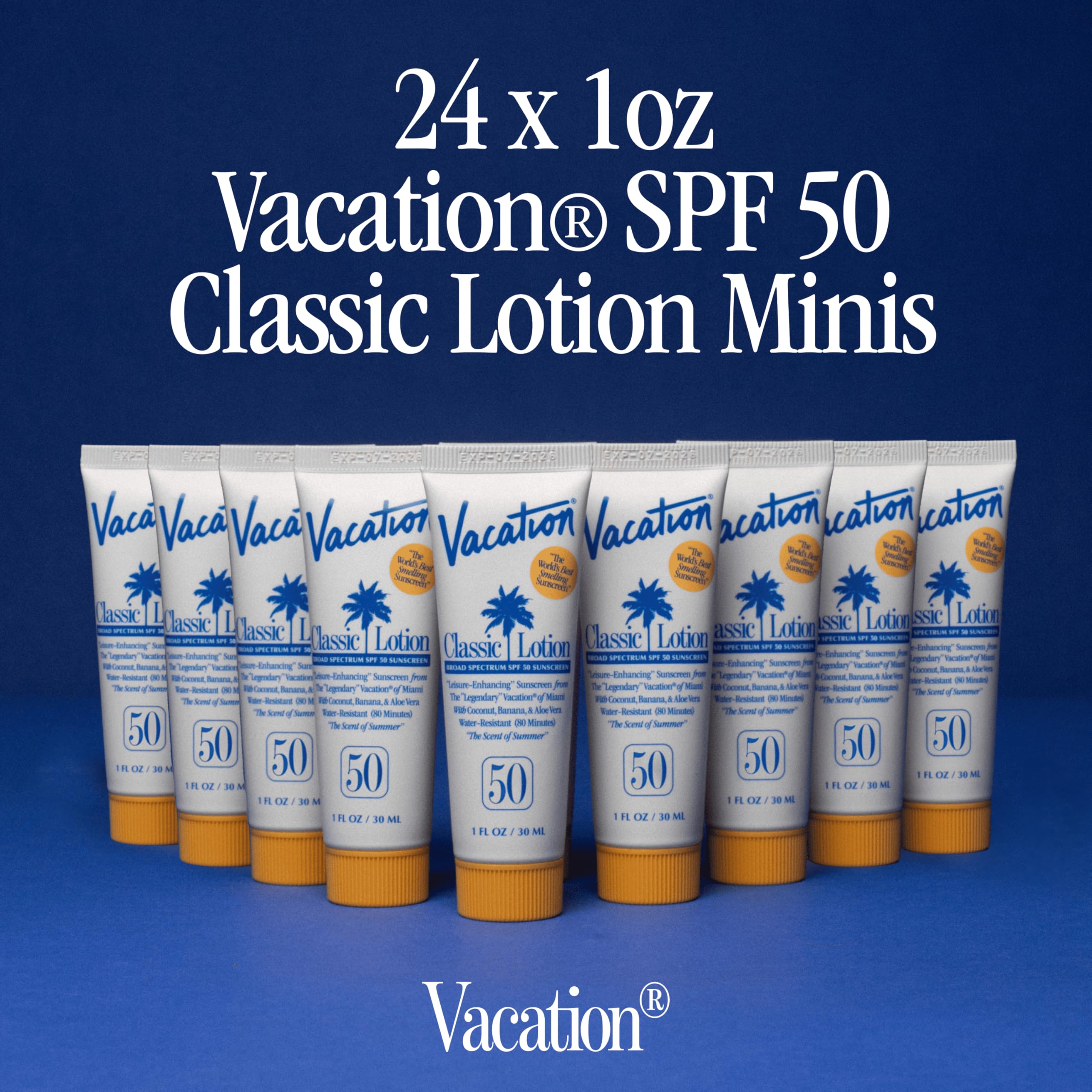 VACATION close-up of lotion texture highlighting quick-absorbing finish