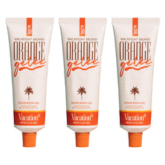 VACATION front packaging showing three tubes and tube key, ready to travel