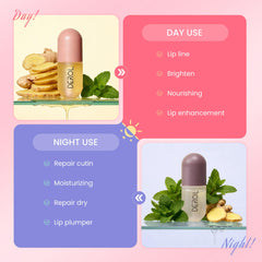 Vafee DEROL applied in morning lifestyle shot for instant plump look